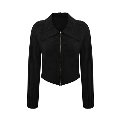 Pcfg Fitted Knit Cardigan In Black