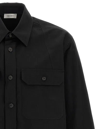 Alexander Mcqueen T-bar Harness Overshirt In Black