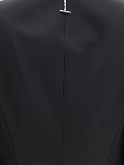 Alexander Mcqueen Tailored Jacket With Notched Lapels And Padded Shoulders In Black