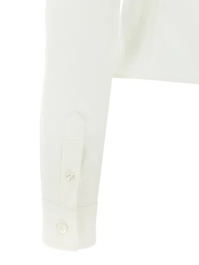 Balenciaga Long-sleeved Corseted Shirt In White