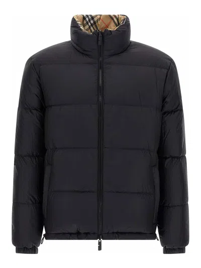 Burberry Reversible Check Puffer Jacket In Neutral