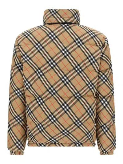 Burberry Reversible Check Puffer Jacket In Neutral