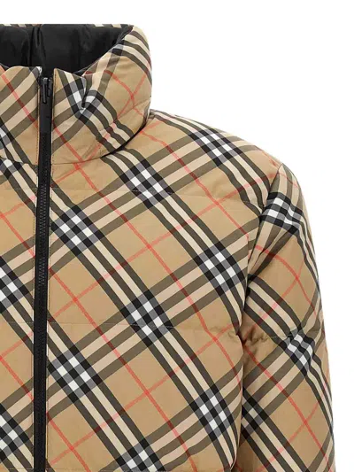 Burberry Reversible Check Puffer Jacket In Neutral