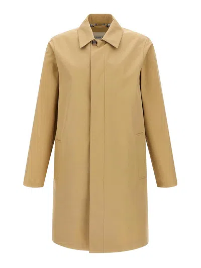 Burberry Camden Heritage Single-breasted Car Coat In Beige O Tan
