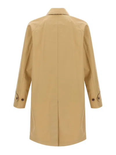 Burberry Camden Heritage Single-breasted Car Coat In Beige O Tan