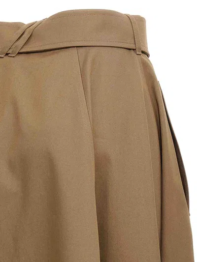 Burberry "brenda" Midi Skirt In Brown