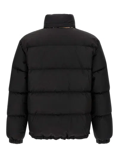 Burberry Men Snowdown Down Jacket With Checked Profile In Black