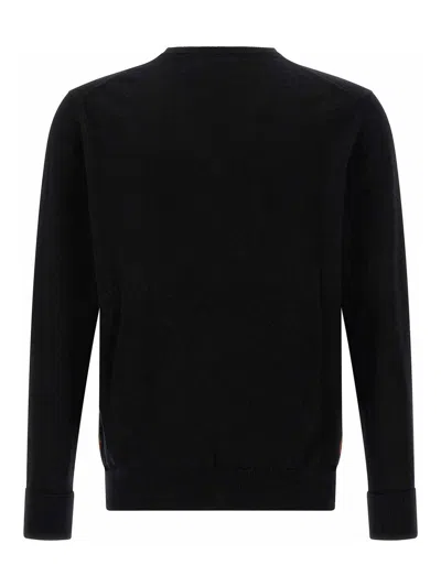 Ballantyne Argyle Pattern Sweater Sweaters And Cardigans Black In Black