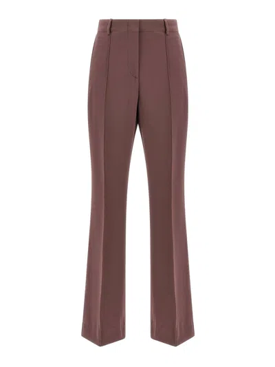 Brioni Pleat Detailed Tailored Pants In Burgundy