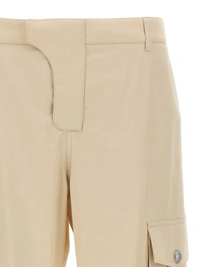Balmain Cargo Cotton Pants Pockets In Neutral