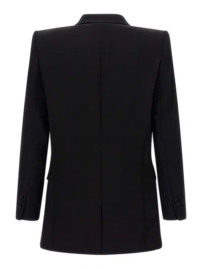 Balmain Leaf Design Embroidered Blazer In Black