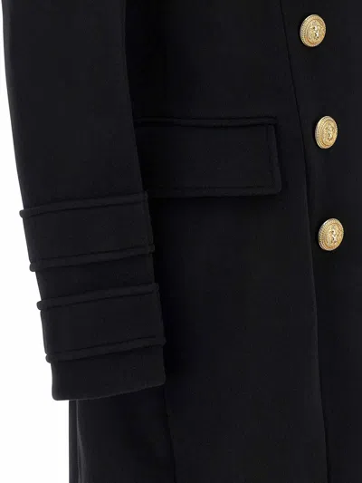 Balmain 10 Buttons Coat In Virgin Wool And Cashmere Women In Black