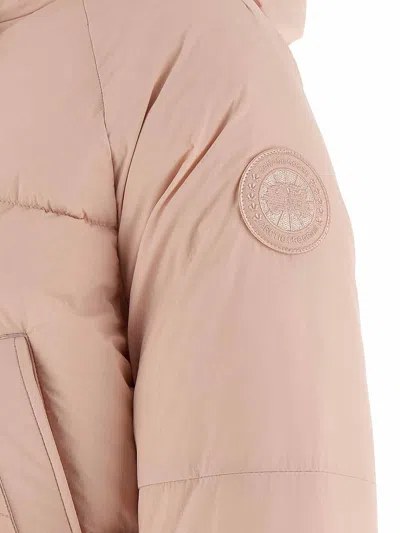 Canada Goose Cropped Puffer Jacket With High Collar In Pink
