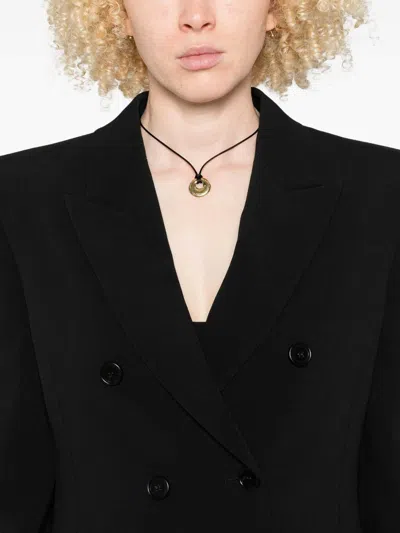 Chloé Structured Double-breasted Jacket With Padded Shoulders In Black