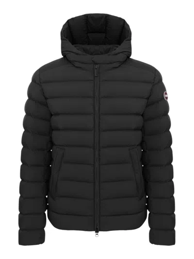 Colmar Originals Water-repellent Down Jacket With Snap-button Collar In Black