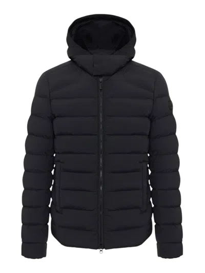Colmar Originals Water-repellent Down Jacket With Snap-button Collar In Black
