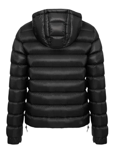 Colmar Originals Quilted Black Down Jacket With Fixed Hood In Black