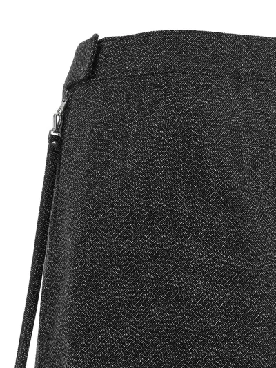 Courrèges Courreges Women 'zipped Caviar Mini' Skirt In Gray