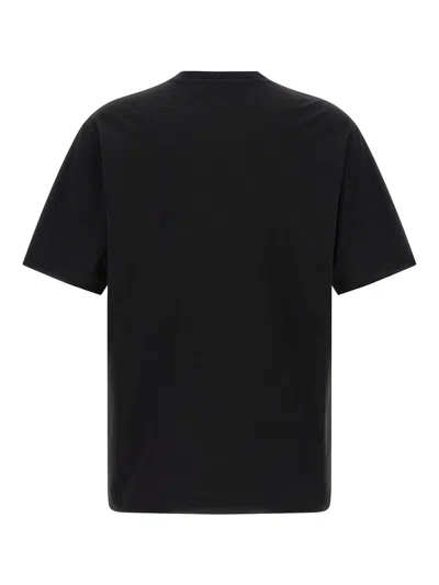 Dolce & Gabbana Men Cotton T-shirt With Embossed Logo Embroidery In Black