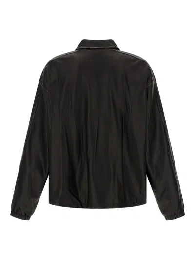 Diesel Distressed Technical Fabric Jacket In Black