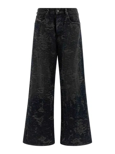 Diesel Vintage Inspired D-sire Denim Trousers In Black