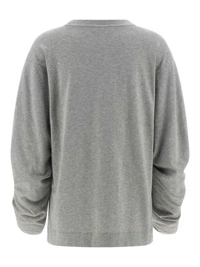 Dries Van Noten T-shirt With Pleated Sleeves Heynas In Gray