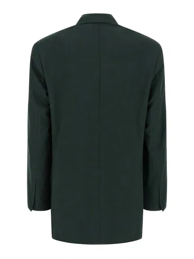 Dries Van Noten Single Breasted Blazer In Green
