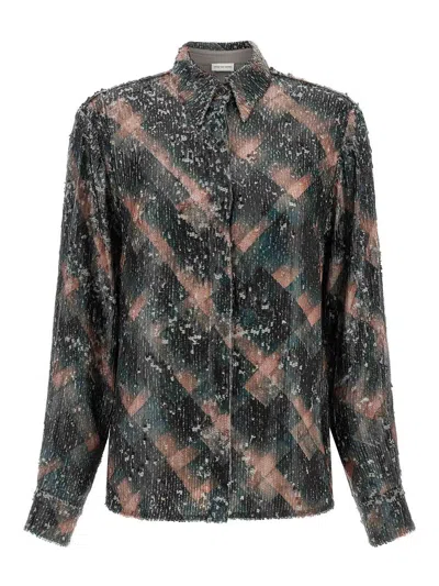 Dries Van Noten Chowy Emb Shirt In Black