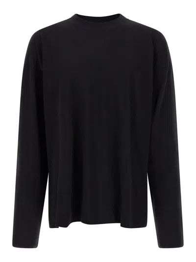 Dries Van Noten Long Sleeve Crew Neck Relaxed Fit T-shirt In Black