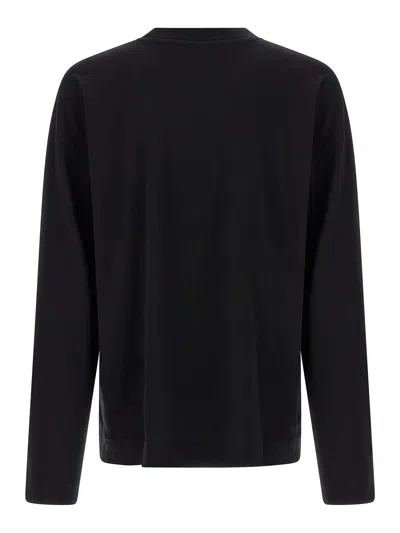Dries Van Noten Long Sleeve Crew Neck Relaxed Fit T-shirt In Black