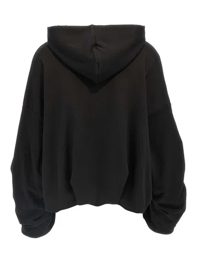Dries Van Noten Hooded Sweater Front Pocket In Black