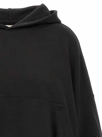 Dries Van Noten Hooded Sweater Front Pocket In Black