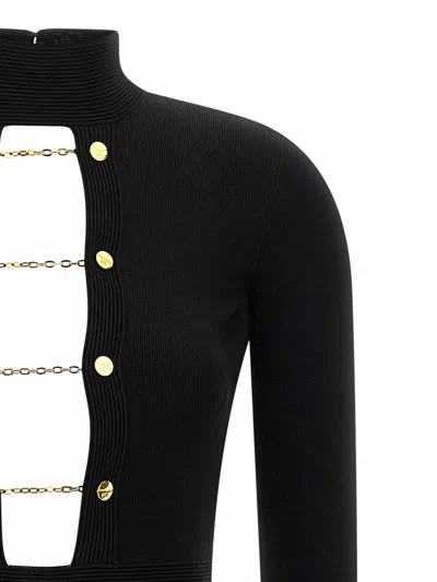 Elisabetta Franchi 'red Carpet' Dress In Black