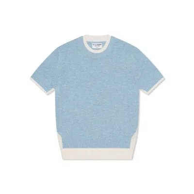 Du & Berry Women's Blue Cashmere & Wool Sweater - Sky Sorbet In Blue