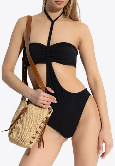 Isabel Marant Bandeau Swimsuit Featuring Cut-out Detailing In Black