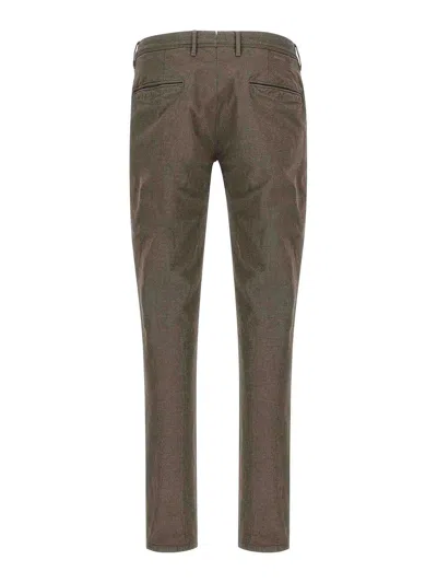 Incotex Micro Check Pants In Brown