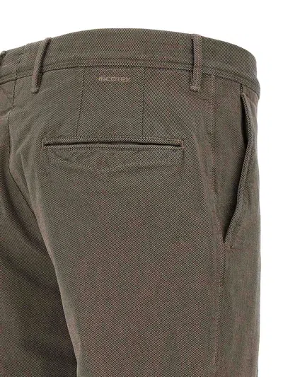 Incotex Micro Check Pants In Brown