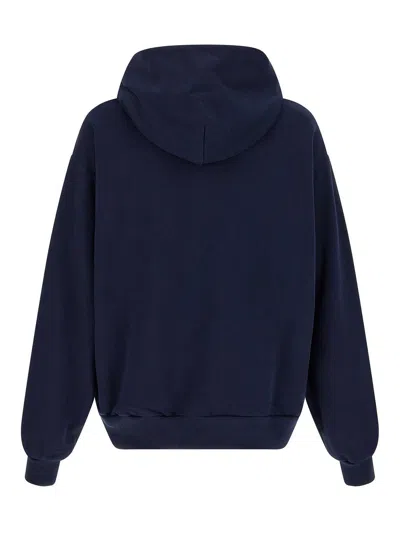 Marni Sweatshirt With Maxi Logo Print In Blue