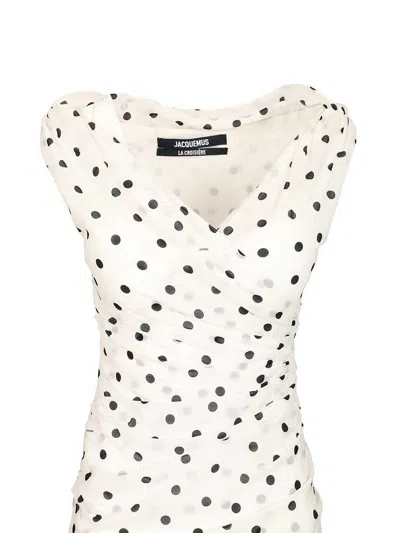 Jacquemus The Rita Long Dress In Neutral