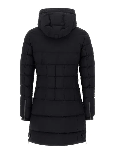 Moose Knuckles Watershed 3 Water Resistant 800 Fill Power Down Puffer Coat With Genuine Shearling Tr In Black