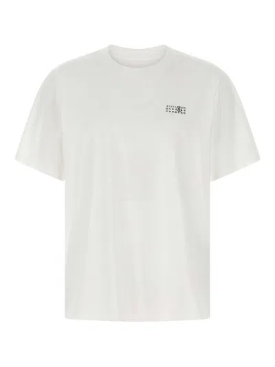 Mm6 Maison Margiela Mm6 By Maison Margiela Minimalist Logo Short Sleeve T-shirt In White