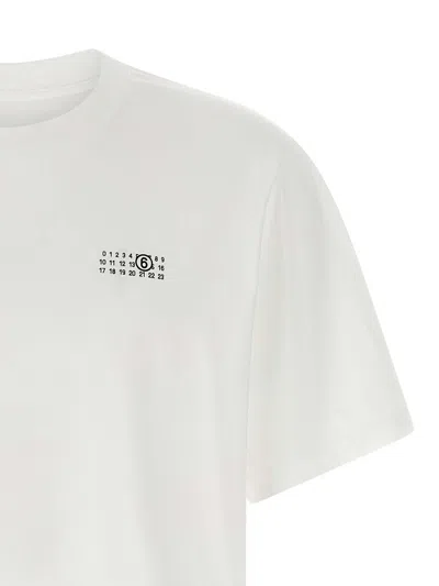 Mm6 Maison Margiela Mm6 By Maison Margiela Minimalist Logo Short Sleeve T-shirt In White
