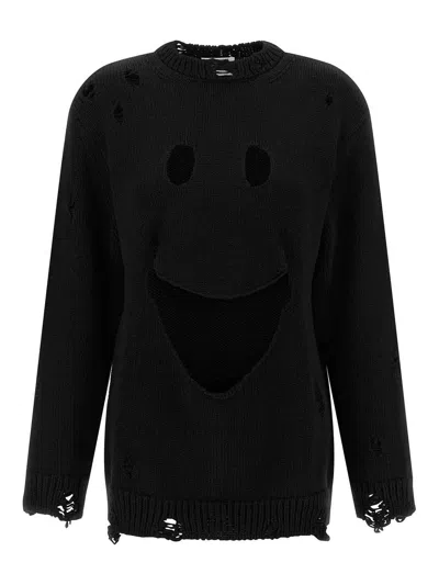 Moschino Couture Black Wool Sweatshirt In Black