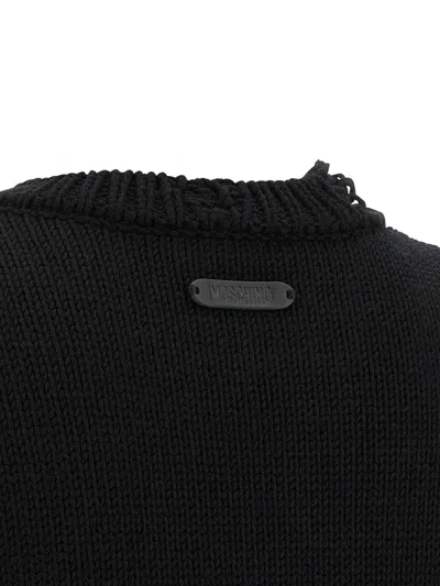 Moschino Couture Black Wool Sweatshirt In Black