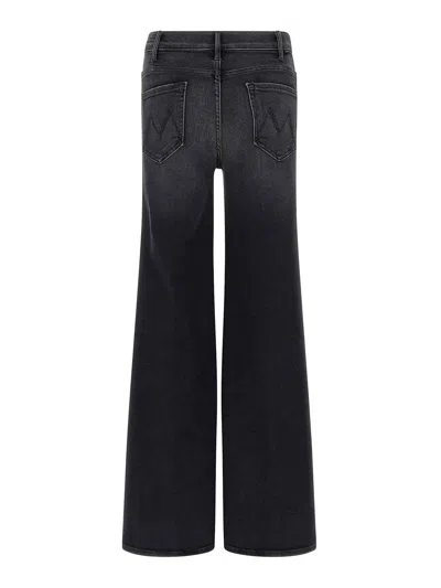 Mother The Roller Sneak Flared Jeans In Black