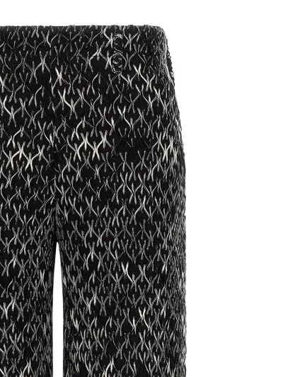 Missoni Crochet-knit Space-dyed Wool-blend Wide-leg Pants In Black
