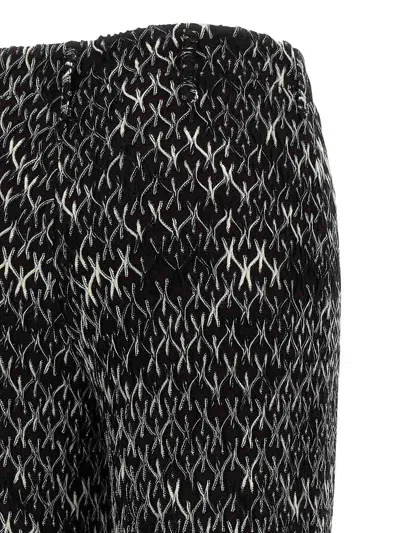 Missoni Crochet-knit Space-dyed Wool-blend Wide-leg Pants In Black