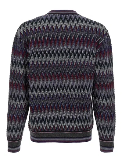 Missoni Zigzag Pattern Sweater Sweaters And Cardigans Blue In Multi