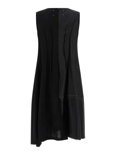 Maison Margiela Anonymity Of The Lining Asymmetrical Wool Dress In Black