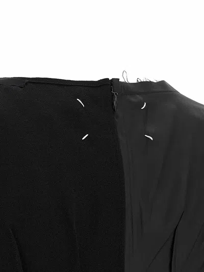 Maison Margiela Anonymity Of The Lining Asymmetrical Wool Dress In Black